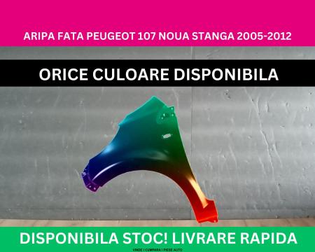 Aripa fata Peugeot 107 Negru,Gri,Alb,Albastru,Rosu,Maro vopsita 2005-2012 stanga 7840Q7