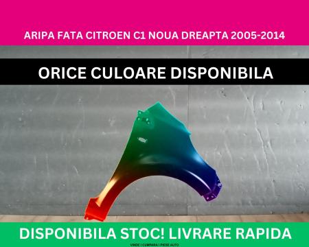 Aripa fata Citroen C1 Negru,Gri,Alb,Albastru,Rosu,Maro vopsita 2005-2014 dreapta 7841S8