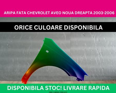 Aripa fata Chevrolet Aveo T200 Negru,Gri,Alb,Albastru,Rosu,Maro vopsita 2003-2006 dreapta 96476680