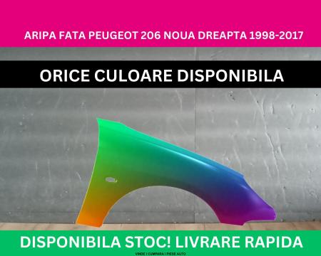 Aripa fata Peugeot 206 Negru,Gri,Alb,Albastru,Rosu,Maro vopsita 1998-2017 dreapta 7841L0