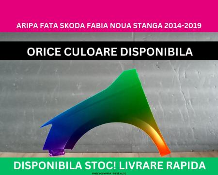 Aripa fata Skoda Fabia 3 Negru,Gri,Alb,Albastru vopsita 2014-2019 stanga 6V0821105