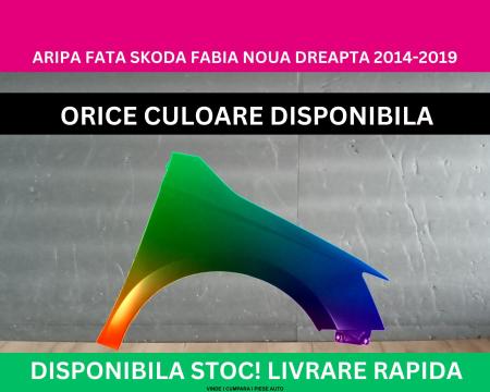 Aripa fata Skoda Fabia 3 Negru,Gri,Alb,Albastru vopsita 2014-2019 dreapta 6V0821106