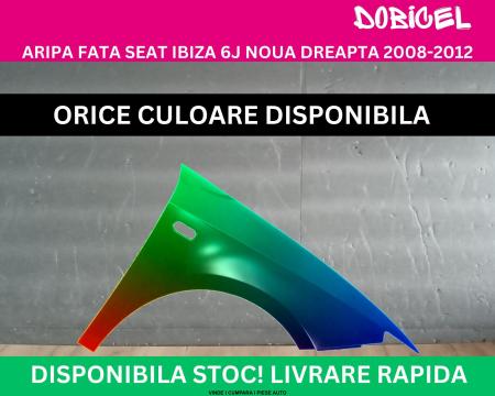 Aripa fata Seat Ibiza 6J Negru,Alb,Albastru,Rosu,Verde vopsita dreapta 2008-2017 6J0821022