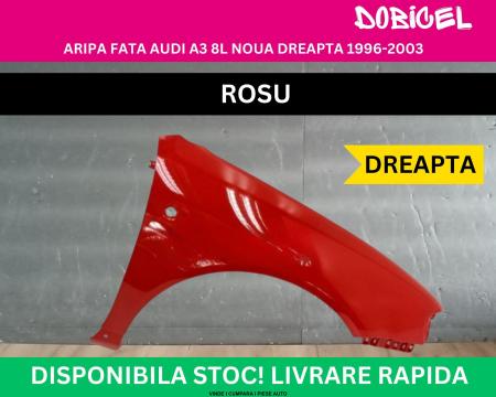 Aripa fata Audi A3 8L culoare Rosu NOUA vopsita 1996-2003 dreapta 8L0821106