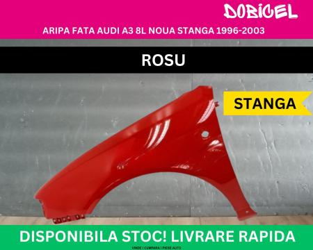 Aripa fata Audi A3 8L culoare Rosu NOUA vopsita 1996-2003 stanga 8L0821105