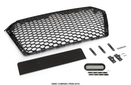 Grila radiator Audi A4 B9 2015-2019 RS LOOK Tip fagure Negru lucios Tuning Tec GRAU47