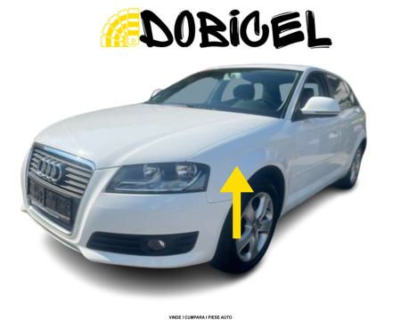 Aripa stanga fata Audi A3 8P Facelift + Sportback Alb LY9C LZ9R 2008-2012 NOUA vopsita 8P0821105G