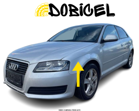 Aripa stanga fata Audi A3 8P Facelift + Sportback Gri LX7W LY7W 2008-2012 NOUA vopsita 8P0821106G