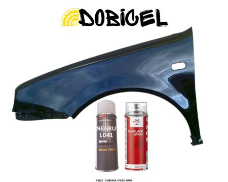 Aripa fata stanga Neagra L041 VW Golf 4 + Spray vopsea + Lac clar 1K NOUA