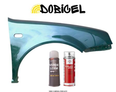 Aripa fata dreapta verde LC6M VW Golf 4 + Spray vopsea + Lac clar 1K NOUA