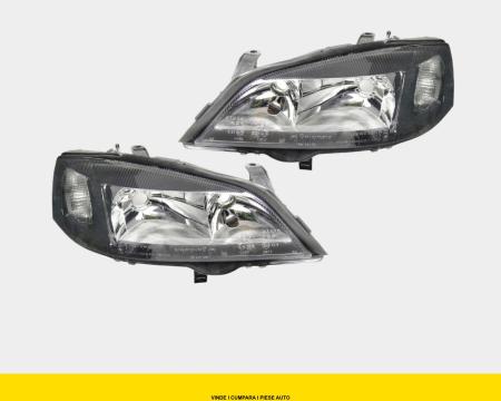 Set faruri stanga+dreapta Opel Astra G 1998-2010 NOU interior negru H7/HB3