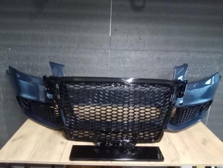 Bara fata cu Grila radiator Audi A4 B8 Fara senzori,spalator far 07-11 Gri LZ7H Meteor Grau