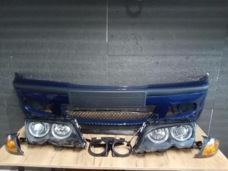 Bara fata Albastru A07 M-LOOK + Faruri Angel Eyes + semnalizare portocaliu BMW E46 facelift 2001-2005 LPBM86