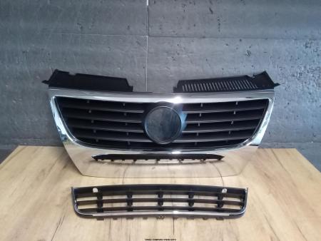 Set grile Bara fata VW Passat B6 05-10 fara senzori de parcare 3C0853651DPWF