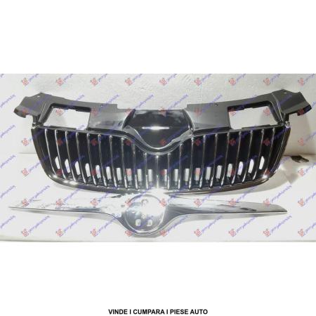 Grila radiator cu Bandou completa Skoda Fabia 2007-2010 5J08536689B9