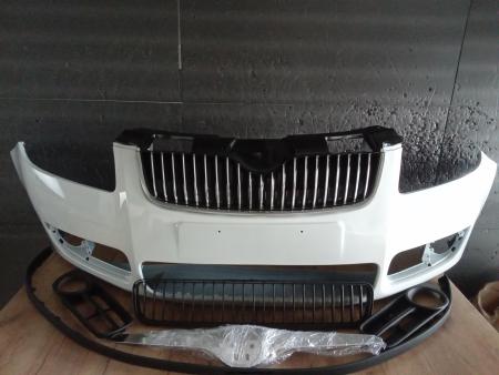 Bara fata completa cu grile Skoda Fabia 2 07-10 Alb LB9A F9E 5J0807221