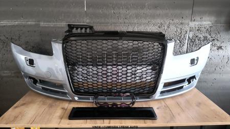 Bara grila radiator fata Audi A4 B7 2004-2008 cu spalator far Gri LY7J