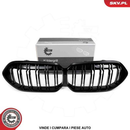 Set grile nari duble BMW SERIA 2 F44 Grand Coupe 2019-2022 Negru lucios