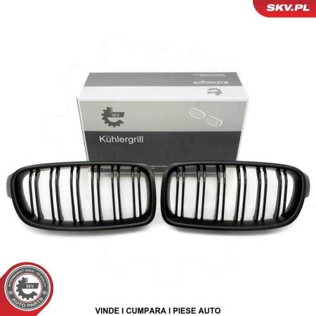 Set grile nari duble BMW SERIA 3 F30 F31 2011-2015 Negru mat