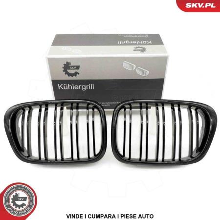 Set grile nari duble BMW SERIA 5 E39 1998-2003 Negru lucios