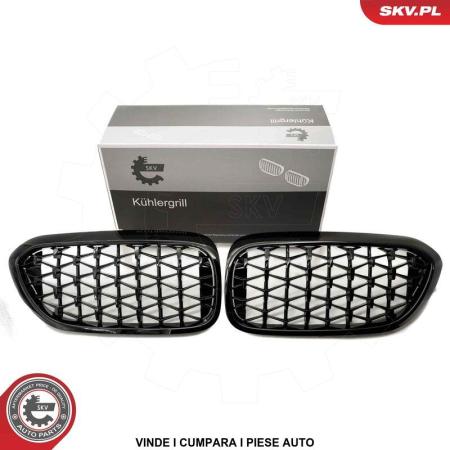 Set grile nari BMW SERIA 5 G30 G31 F90 2016-2020 Diamond Look Negru lucios