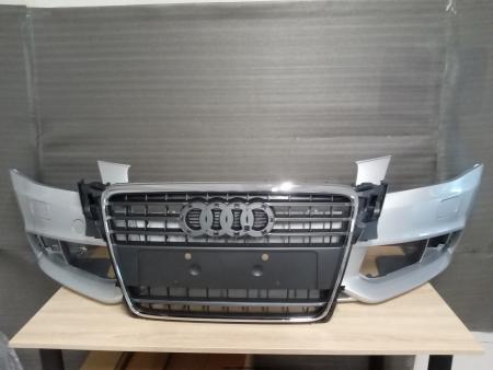 Bara fata Grila radiator Audi A4 B8 2007-2011 Gri LX7W cu spalator far