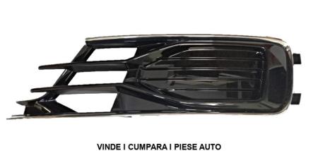 Grila Bara Fata Audi A6 C7 FaceLift 2014 2015 2016 2017 2018 Stanga Cu Rama Crom