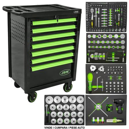 Dulap de scule cu 7 sertare dotat 172 unelte JBM