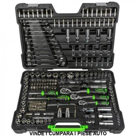 TRUSĂ DE TUBULARE 216 PIESE HEXAGONALE - CROMAT profesionala JBM