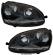 Set faruri VW GOLF 5 + GTI JETTA 3 FUNDAL NEGRU 2005-2009 STANGA DREAPTA CU MOTORAS