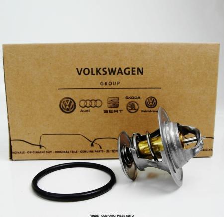 Termostat racire apa cu garnitura 87°C VW Audi Skoda SEAT VAG 044121113 ORIGINAL