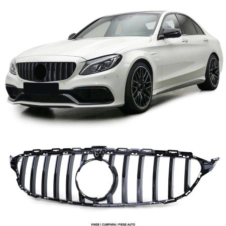 GRILA MASCA RADIATOR PANAMERICANA MERCEDES C-CLASS W205 2014-2018 Negru Lucios