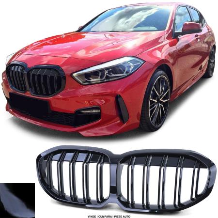 Grile nari ventilatie capota BMW Seria 1 G40 2018- Negru Lucios