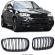 Grile nari duble ventilatie capota BMW X6 F16 2014-2018 Negru Lucios