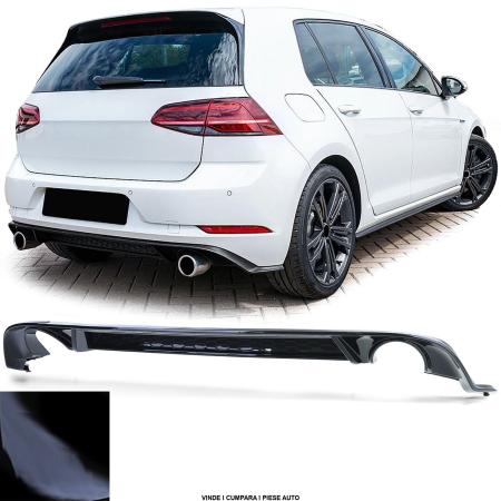 Fusta Difuzor Bara spate VW GOLF 7 GTI  2017-2021 Negru Lucios