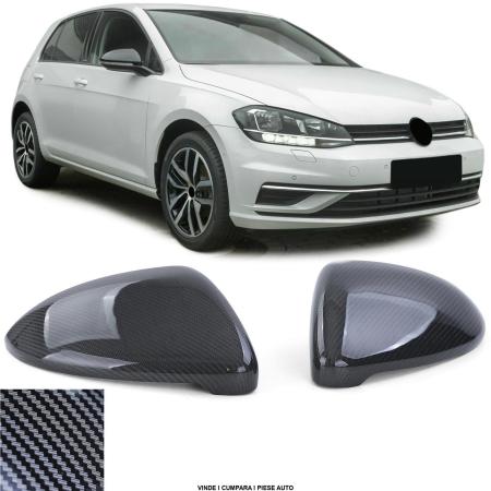 Set Capace Oglinda VW GOLF 7 2012-2016 Hatchback Carbon Look Lucios