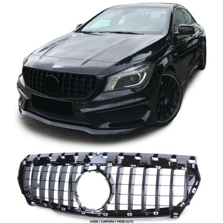 Grila masca radiator Sport Look Mercedes CLA C117 2013-2017 Negru lucios