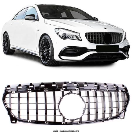 Grila masca radiator Sport Look Mercedes CLA C117 Facelift 2017-2020 Negru lucios