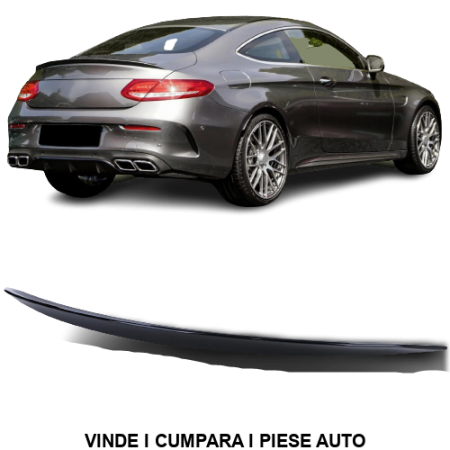 Spoiler eleron haion portbagaj Mercedes E-Class W205 Coupe 2015- Negru lucios