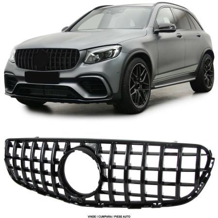 Grila masca radiator Panamericana Mercedes GLC X253 2015-2019 Negru lucios