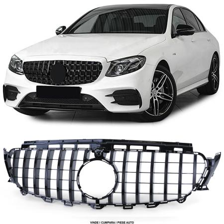 GRILA MASCA RADIATOR PANAMERICANA MERCEDES C-CLASS W205 2014-2018 Negru Lucios/Crom