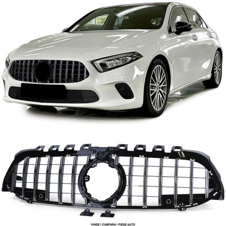 GRILA MASCA RADIATOR PANAMERICANA MERCEDES A-CLASS W177 2018 Negru Lucios/Crom
