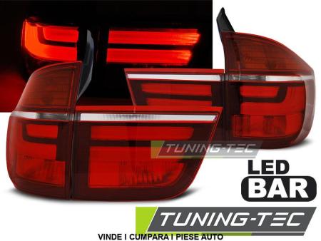 Set stopuri LED upgrade BMW X5 E70 2007-2010 LCI LOOK rosu-clar stanga+dreapta