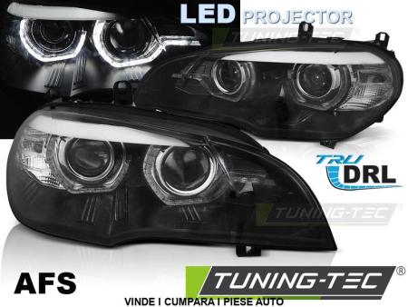 Set faruri Led XENON BMW X5 E70 2007-2013 FUNDAL NEGRU