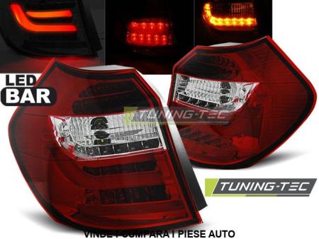 Set stopuri LED upgrade BMW E81 E87 2004-2007 rosu-clar stanga+dreapta