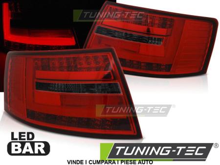 Set stopuri LED upgrade A6 2004-2008 rosu-fumuriu stanga+dreapta
