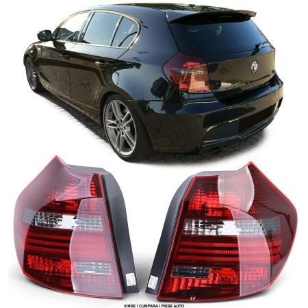 Set stopuri lampa spate BMW seria 1 E81 E87 LCI 2007-2010 ROSU/FUMURIU