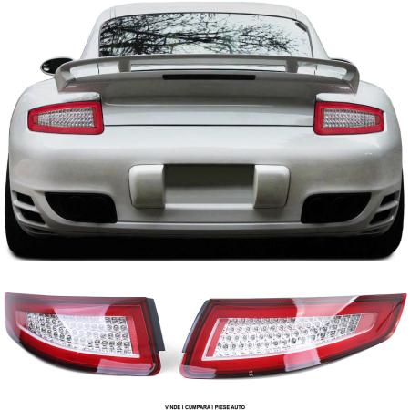 Set stopuri spate LED Porsche 911 coupe/cabrio 2004-2008 Rosu/Clar
