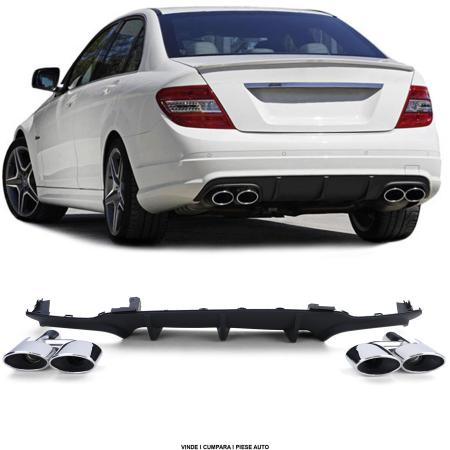 Pachet difuzor fusta evacuare Bara spate Mercedes  C-CLASS W204 2011-2014