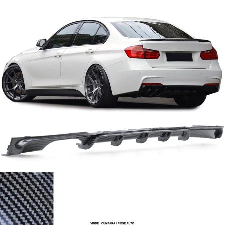 Difuzor fusta bara spate BMW seria 3 F30 F31 2011-2017 Carbon Look